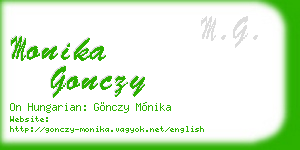 monika gonczy business card