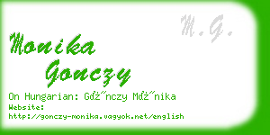 monika gonczy business card